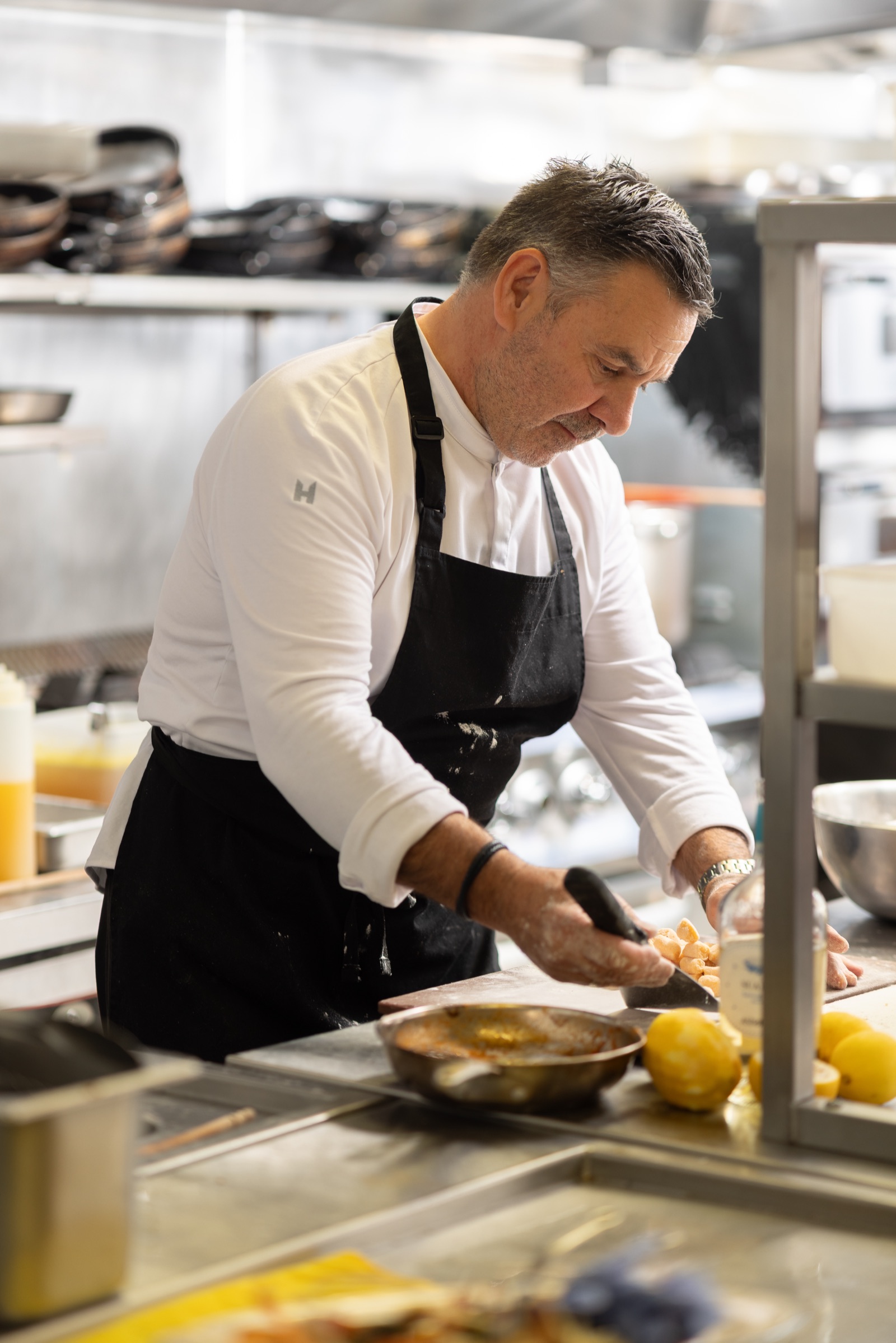 Head Chef George Jiojioras preparing dishes