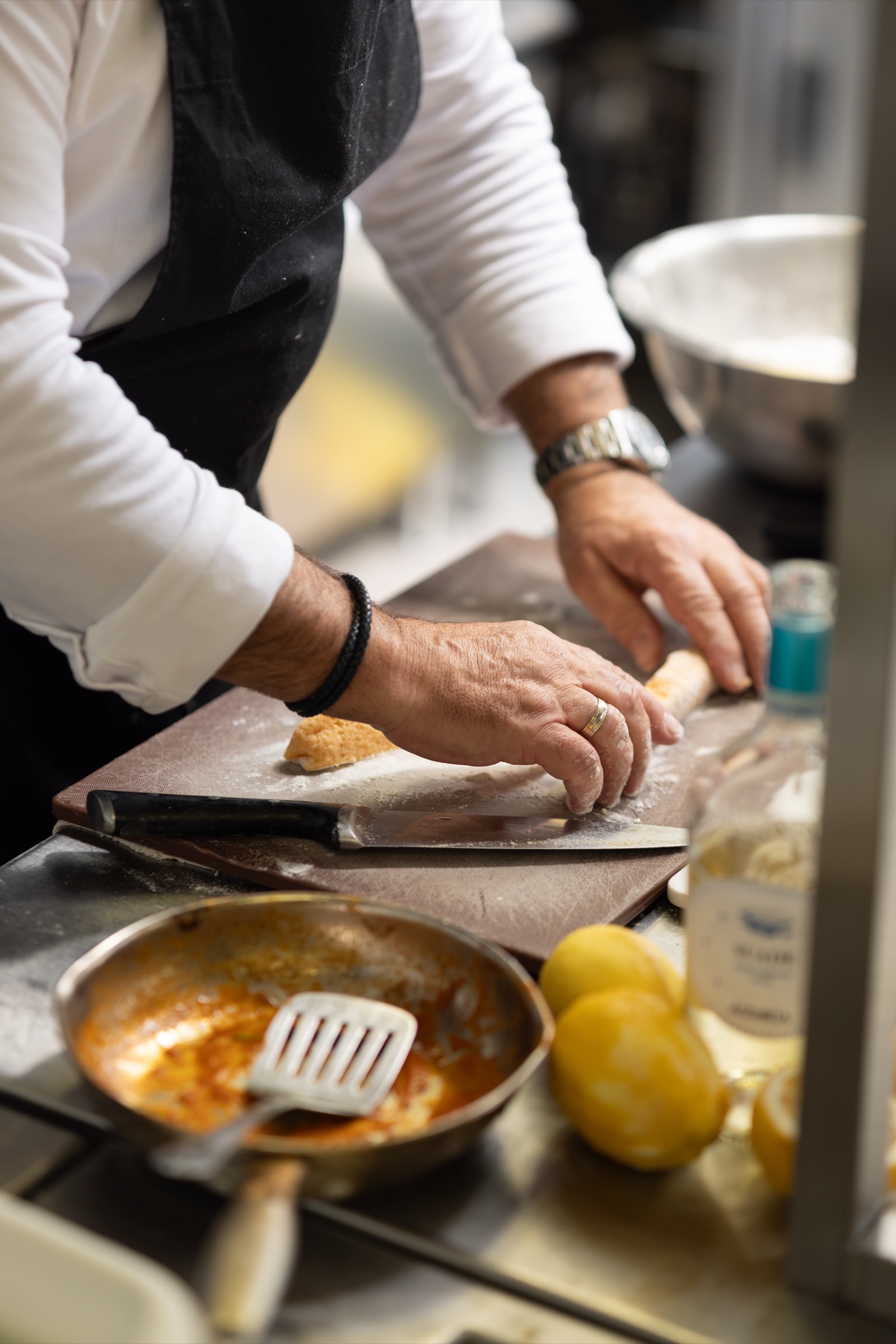 Chef George's hands at work