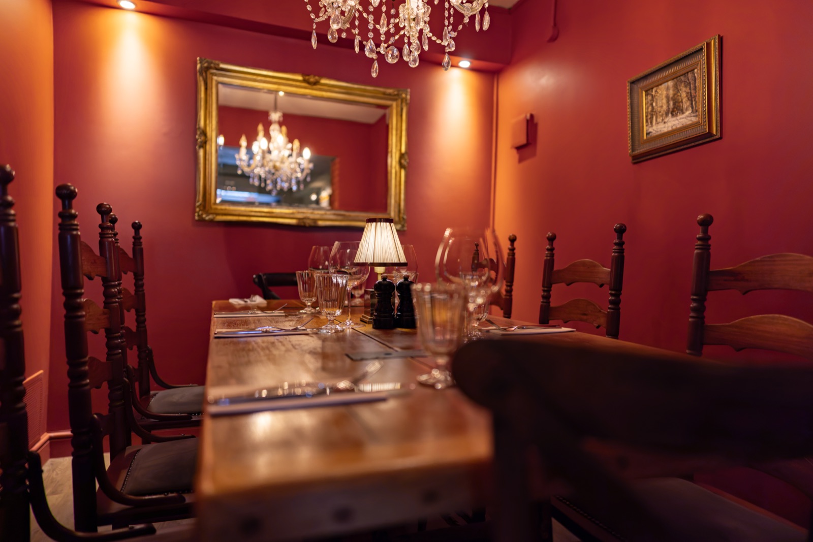 Private dining room setup