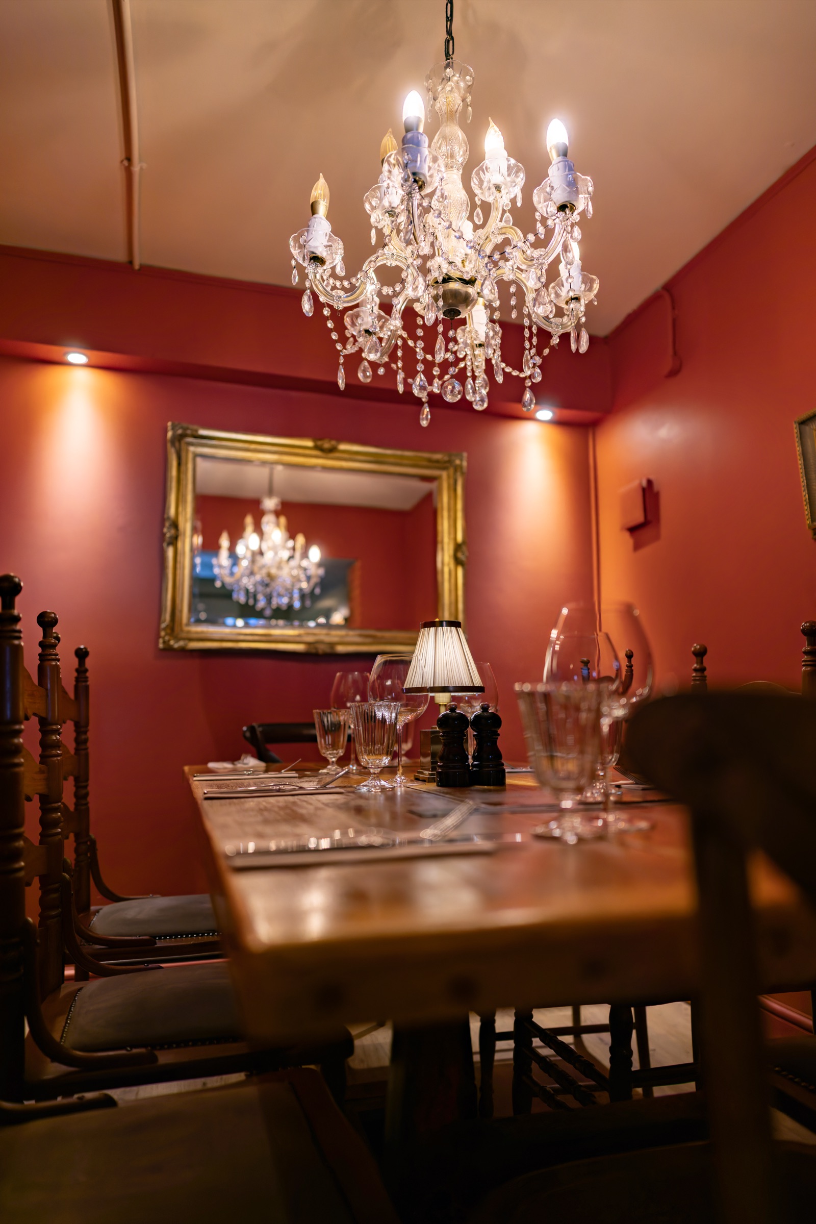 Wine and lamp display